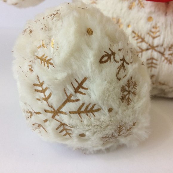 Kellytoy Sugarloaf Snowman Plush 14" Red Bow Hat Christmas Snowflake Pattern - Picture 3 of 10